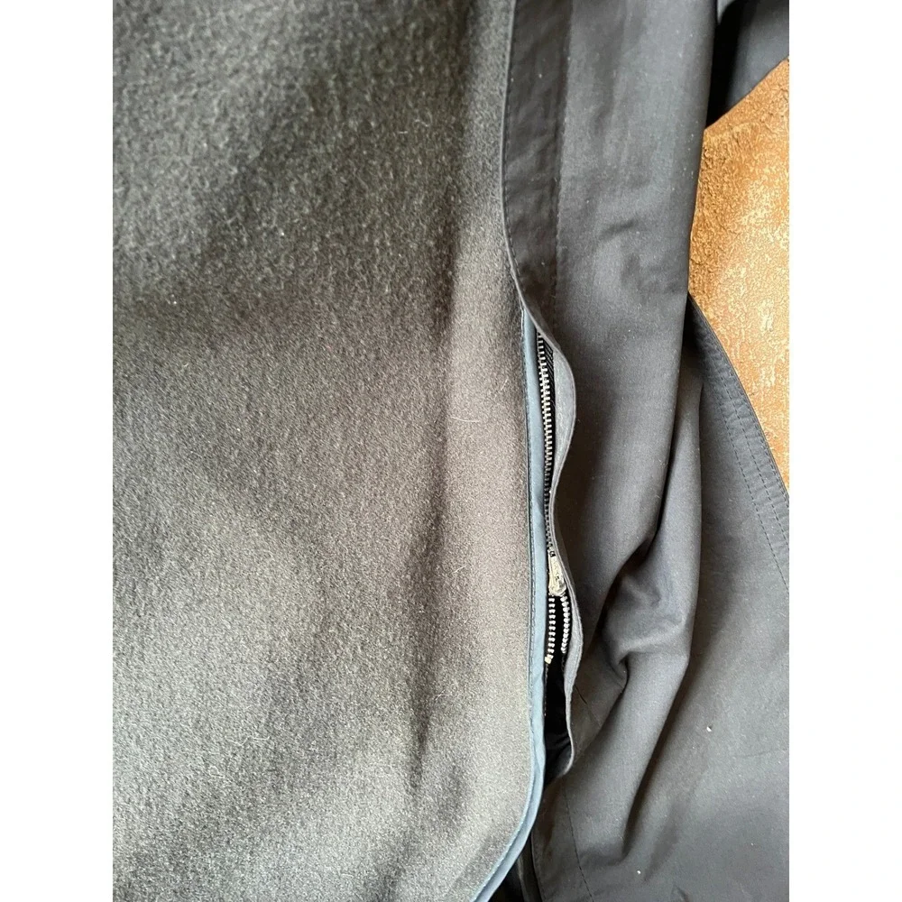 London Club Double‎ Breasted Men's Trench Coat Black Classic Long Old Money 38
